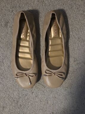 me too Nude Bow Ballet Flats